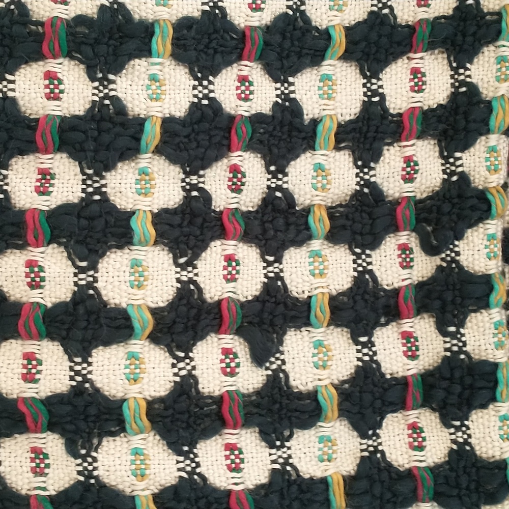 Anthropologie Textured Fringed Throw Blanket 50 X 60 - Picture 3 of 6